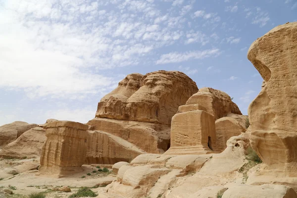 Montagnes de Petra, Jordanie, Moyen-Orient. Petra est inscrite au patrimoine mondial de l'UNESCO depuis 1985 — Photo