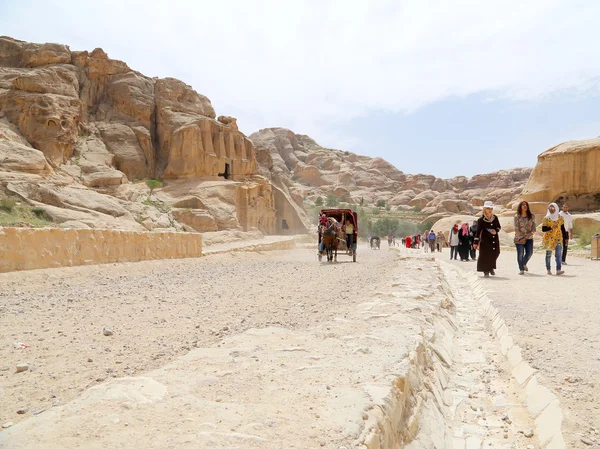 Droga do Petra, Jordan, Bliski Wschód — Zdjęcie stockowe