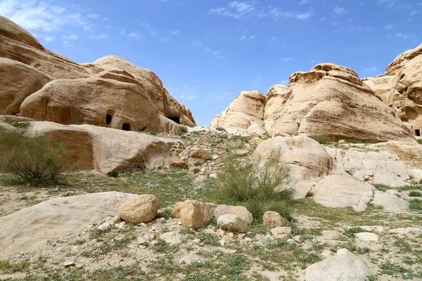 Berge von Petra, Jordanien, Naher Osten. Petra ist seit 1985 UNESCO-Weltkulturerbe — Stockfoto