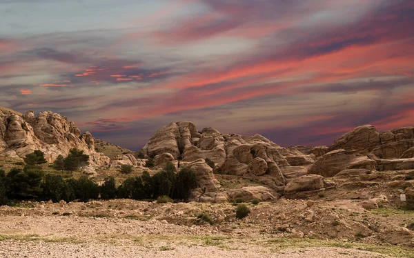 Montanhas de Petra, Jordânia, Oriente Médio . — Fotografia de Stock