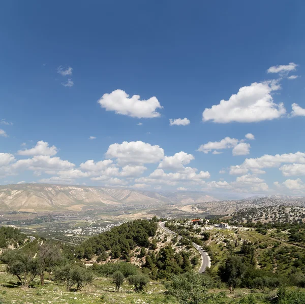 山风景，Jordan，中东地区 (从高点的摄影) — 图库照片