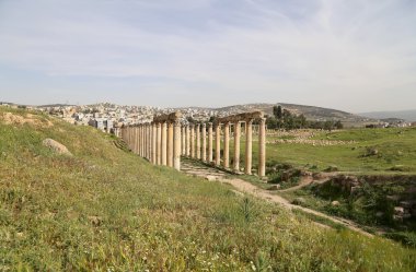 başkenti ve en büyük jerash governorate, Ürdün jerash (Antik gerasa), Ürdün şehirde roman ruins