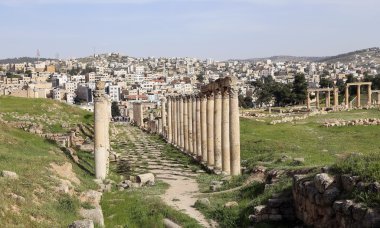 başkenti ve en büyük jerash governorate, Ürdün jerash (Antik gerasa), Ürdün şehirde roman ruins