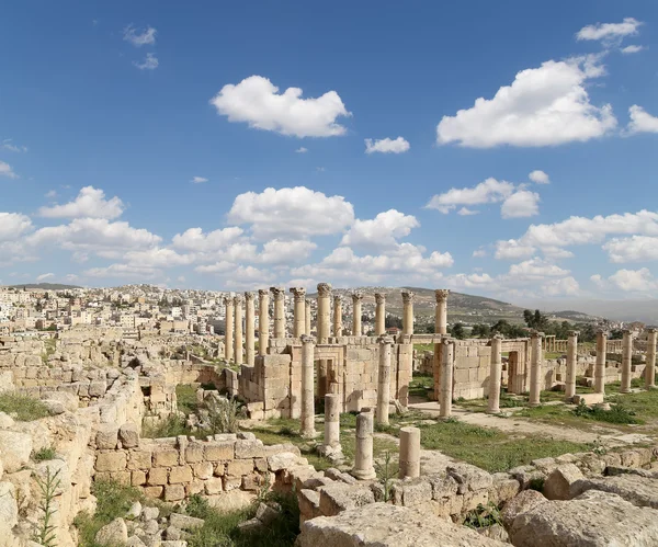 Başkenti ve en büyük jerash governorate, Ürdün jerash (Antik gerasa), Ürdün şehirde roman ruins — Stok fotoğraf