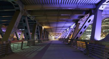 Moskova şehir Köprüsü gece, Rusya Federasyonu