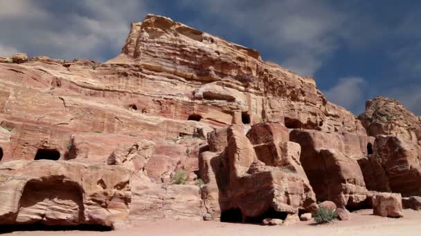 Petra, Jordan, Střední východ – to je symbolem Jordan — Stock video