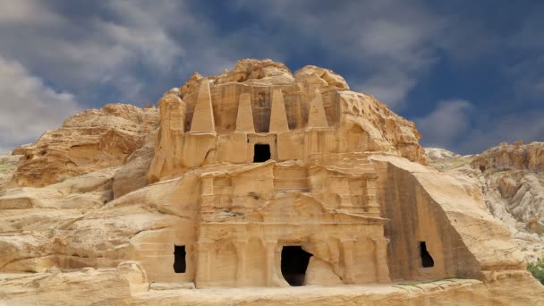 Petra, Jordan, Bliski Wschód - jest symbolem Jordan — Wideo stockowe