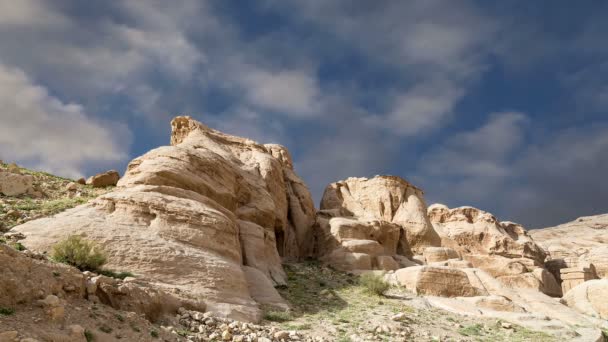 Montañas de Petra, Jordania, Oriente Medio . — Vídeos de Stock