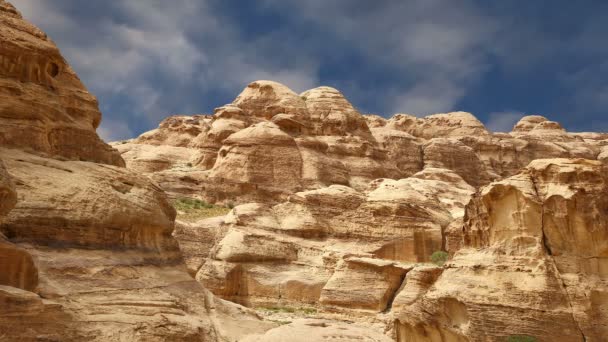 Bergen van Petra, Jordan, Midden-Oosten. — Stockvideo