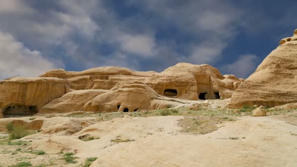 Montañas de Petra, Jordania, Oriente Medio . — Vídeo de stock