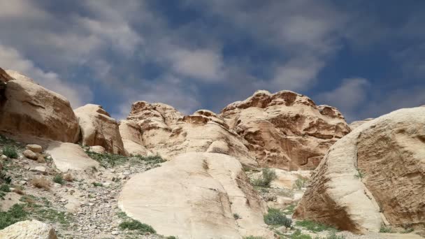 Bergen i Petra, Jordan, Mellanöstern. — Stockvideo