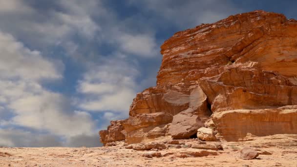 Wadi Rum woestijn, Jordan, Midden-Oosten — Stockvideo