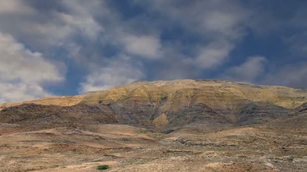 Paisaje de montaña del desierto, Jordania, Oriente Medio — Vídeo de stock