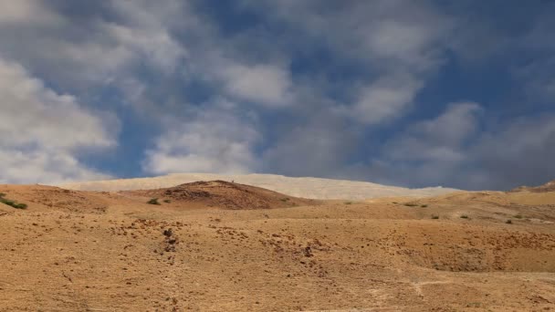 Горный пейзаж пустыни, Иордания, Ближний Восток — стоковое видео