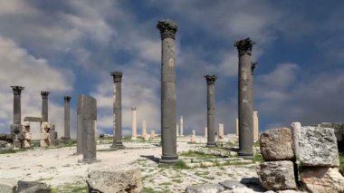 Roma kalıntıları um Birol (um Qays), Jordan, Orta Doğu