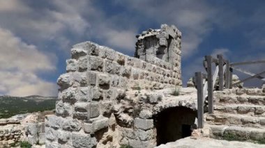 Ayyubid kale Ajloun içinde Kuzey Jordan, Orta Doğu 12 yüzyılda inşa edilmiş