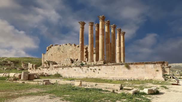 수도 큰 도시 제 라 쉬 주, 요르단의 로마 제 라 쉬 (고대의 gerasa) 요르단 도시 유적 — 비디오
