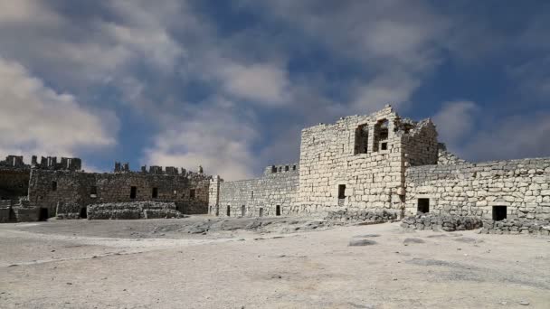 Ruins of Azraq Castle,  central-eastern Jordan, 100 km east of Amman, Jordan — ストック動画