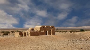 Quseir (Kasr) Amra çöl castle yakınındaki Amman, Jordan.