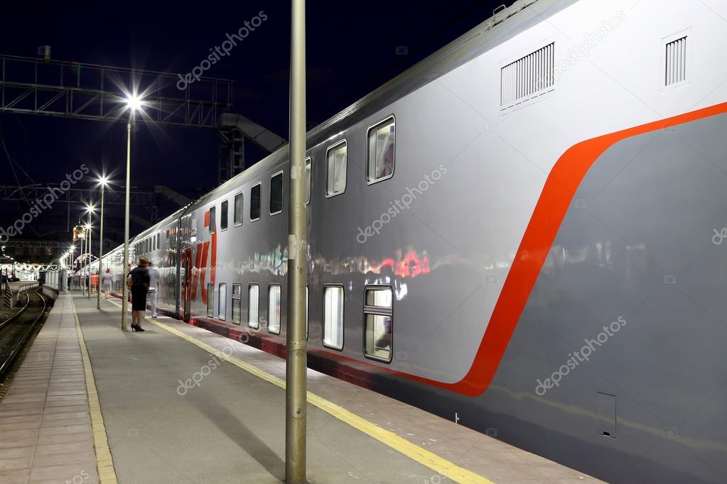 Train On Leningrad Railway Station At Night -- Is One Of The Nine.