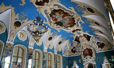 MOSCOW, RUSSIA - JUNE, 18 2015--VIP-hall or a room higher comfort Kazansky railway terminal ( Kazansky vokzal) also known as Moscow Kazanskaya railway station is one of nine railway terminals in Moscow, Russia