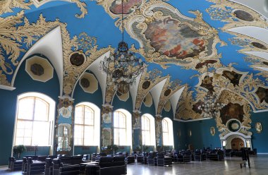 MOSCOW, RUSSIA - JUNE, 18 2015--VIP-hall or a room higher comfort Kazansky railway terminal ( Kazansky vokzal) also known as Moscow Kazanskaya railway station is one of nine railway terminals in Moscow, Russia