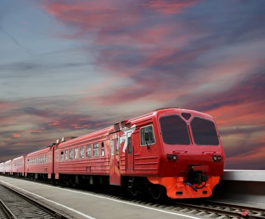 Aeroexpress kırmızı tren--hava demiryolu bağlantı Hizmetleri Moskova, Rusya'nın işletmecisi olduğunu