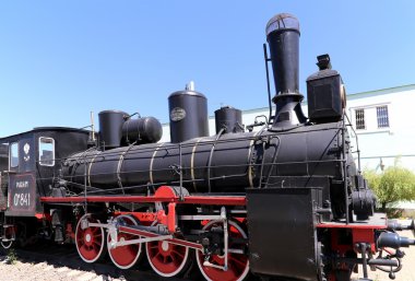 Eski buhar lokomotif, Moskova Müzesi demiryolunun Rusya, Rizhsky tren istasyonu (Rizhsky vokzal, Riga istasyonu)
