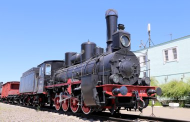 Eski buhar lokomotif, Moskova Müzesi demiryolunun Rusya, Rizhsky tren istasyonu (Rizhsky vokzal, Riga istasyonu)