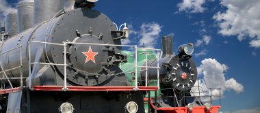 Eski buhar lokomotif, Moskova Müzesi demiryolunun Rusya, Rizhsky tren istasyonu (Rizhsky vokzal, Riga istasyonu)