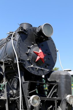 Eski buhar lokomotif, Moskova Müzesi demiryolunun Rusya, Rizhsky tren istasyonu (Rizhsky vokzal, Riga istasyonu)