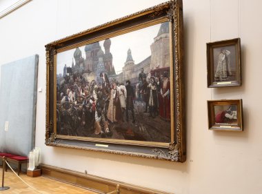 Devlet Tretyakov Galerisi, Moskova, Rusya, Rus güzel sanatlar dünyanın en önde gelen emanetçi bir sanat galerisi var. Galerinin geçmiş 1856 yılında başlar.