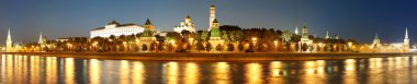 Gece manzarasına Kremlin, Moskova, Rusya - Moskova'nın en popüler görünümü