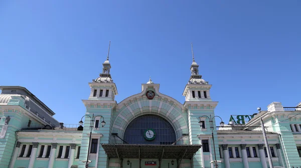 Belorussky vasúti állomás - egyike a kilenc fő vasútállomásokhoz, Moszkva, Oroszország. Ez 1870-ben nyitották meg, és átépítették a jelenlegi formájában 1907-1912-ben — Stock Fotó