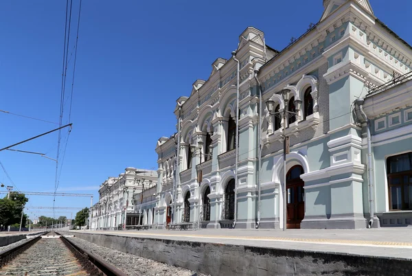 La estación de tren de Rizhsky (Rizhsky vokzal, estación de Riga) es una de las nueve principales estaciones de tren en Moscú, Rusia. Fue construido en 1901 — Foto de Stock