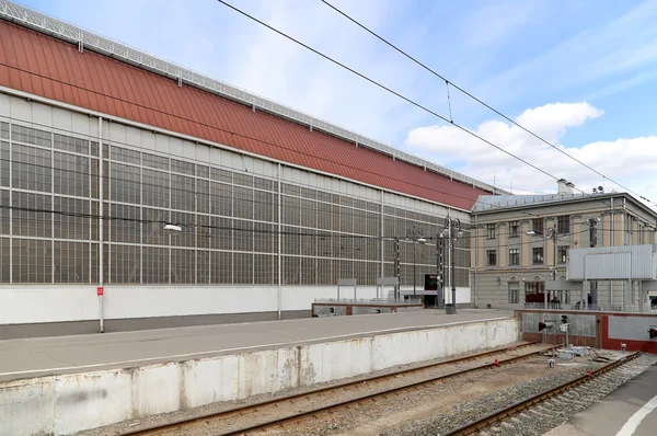 Kiyevskaya Bahnhof (kiyevsky Bahnhof Terminal, kievskiy vokzal) -- ist einer der neun wichtigsten Bahnhöfe von Moskau, Russland — Stockfoto