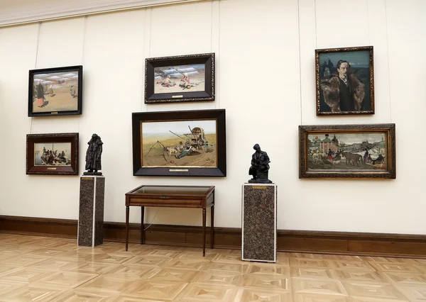 Die staatliche Tretjakow-Galerie ist eine Kunstgalerie in Moskau, Russland, das weltweit führende Depot für russische bildende Kunst. Die Geschichte der Galerie beginnt 1856. — Stockfoto