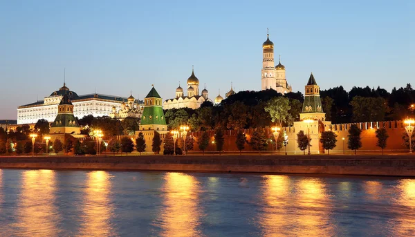 Vista noturna do Kremlin, Moscou, Rússia a visão mais popular de Moscou — Fotografia de Stock
