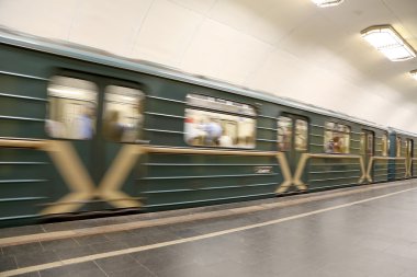 Metro İstasyonu Rizhskaya, Moskova, Rusya. 01.05.1958 içinde açıldığı