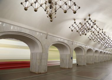Metro station Mendeleyevskaya in Moscow, Russia. It was opened in  31.12.1988