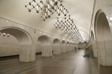 Metro station Mendeleyevskaya in Moscow, Russia. It was opened in  31.12.1988