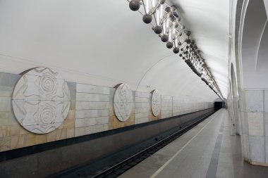 Metro station Mendeleyevskaya in Moscow, Russia. It was opened in  31.12.1988