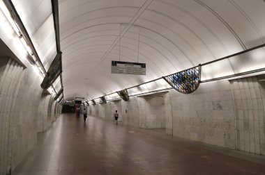 Metro station Tsvetnoy Bulvar in Moscow, Russia. It was opened in 31.12.1988
