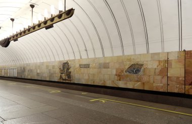 Metro station Chekhovskaya  in Moscow, Russia. It was opened in 08.11.1983