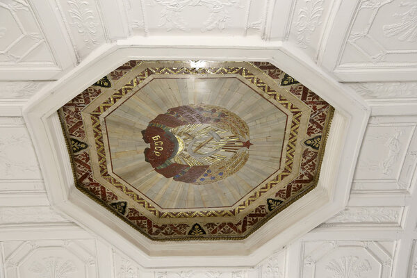 Станция метро Белорусская (Кольцевая линия) в Москве, Россия. Открыт 30.01.1952 г.
