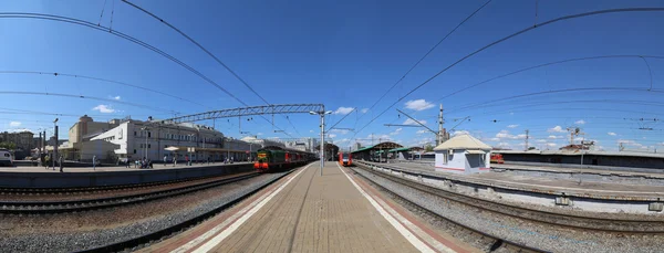 Kursky railway terminal (also known as Moscow Kurskaya railway) is one of the nine railway terminals in Moscow, Russia  (Panorama)