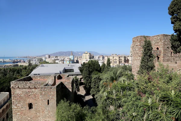 Zamek Alcazaba. Malaga, Andaluzja, Południowa Hiszpania — Zdjęcie stockowe