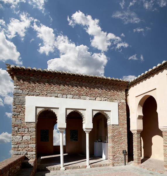 Zamek Alcazaba na górze Gibralfaro. Malaga, Hiszpania — Zdjęcie stockowe