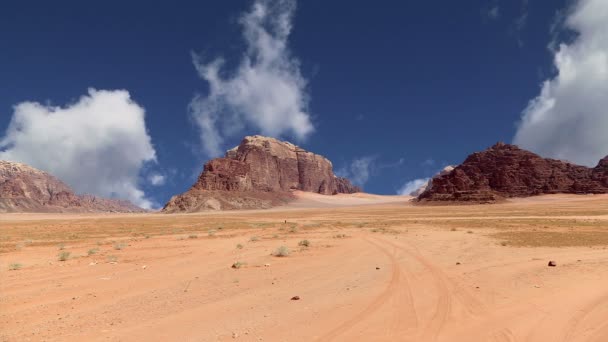 Deserto de Wadi Rum, Jordânia — Vídeo de Stock