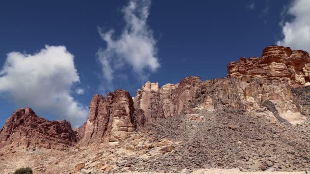 Deserto de Wadi Rum, Jordânia, Médio Oriente — Vídeo de Stock